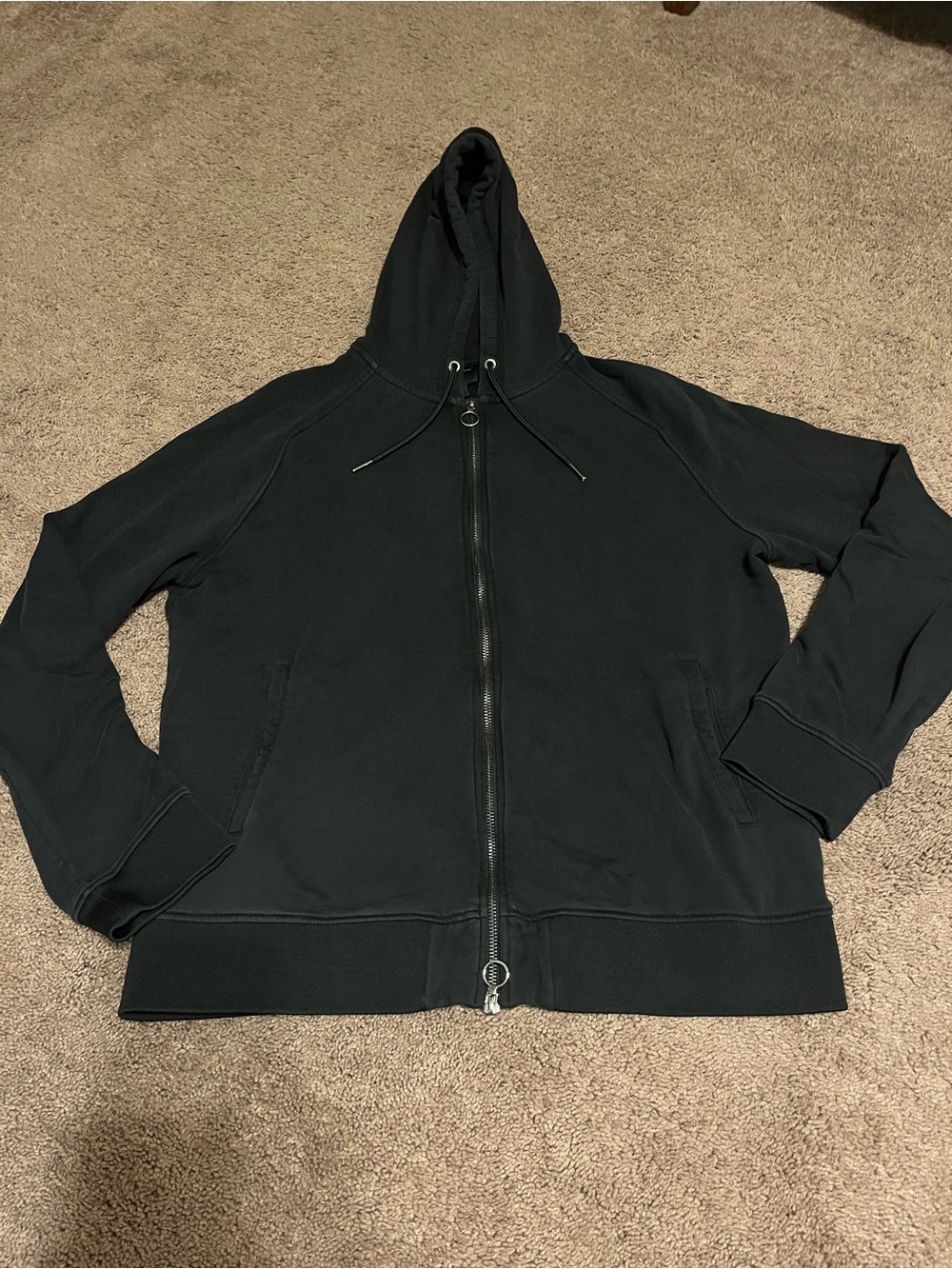 Armani Exchange Black Zip-Up Hoodie Sweater size L
